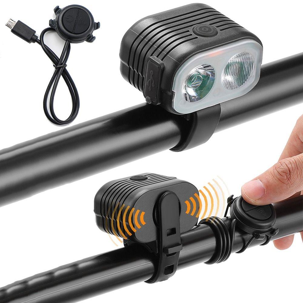 Dual Light Source Bicycle LED Headlight Waterproof Bicycle Front Light Bicycle Riding