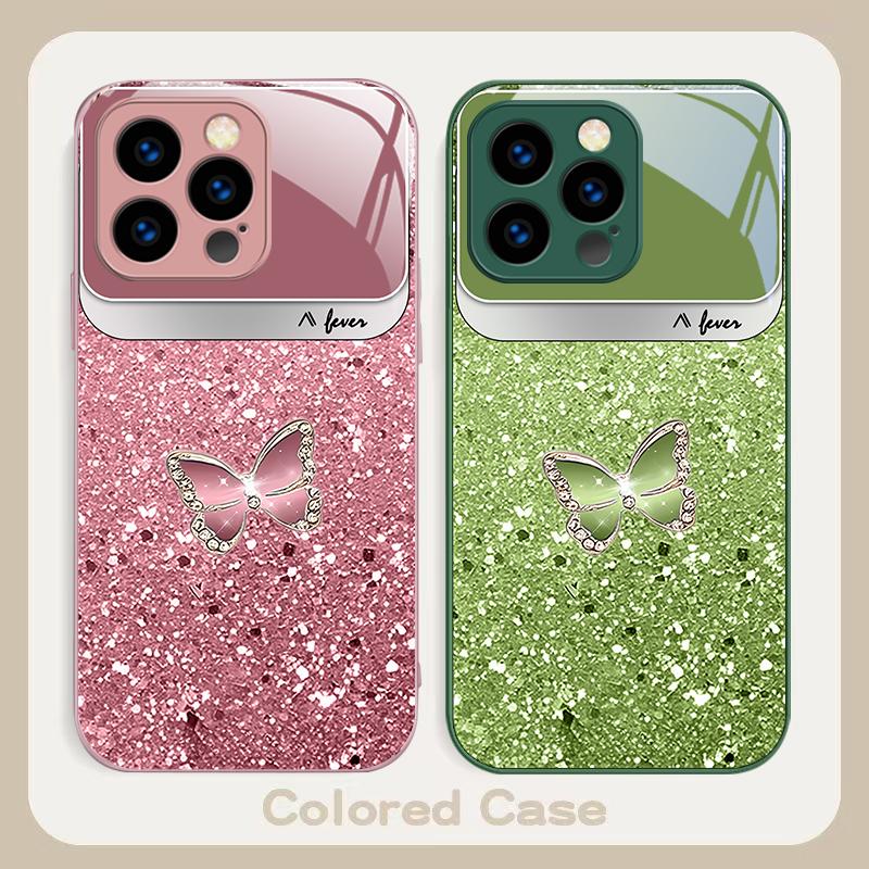 Blue white dot texture For iPhone 17 Air 16 E 15 14 13 Plus 12 mini 17 Pro Max 11Pro XR Xs X 7 8 11 Tempered Glass Phone Case