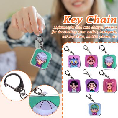 Akrylová klíčenka přívěsek – Roztomilý dekorativní dárek na studentské batohy