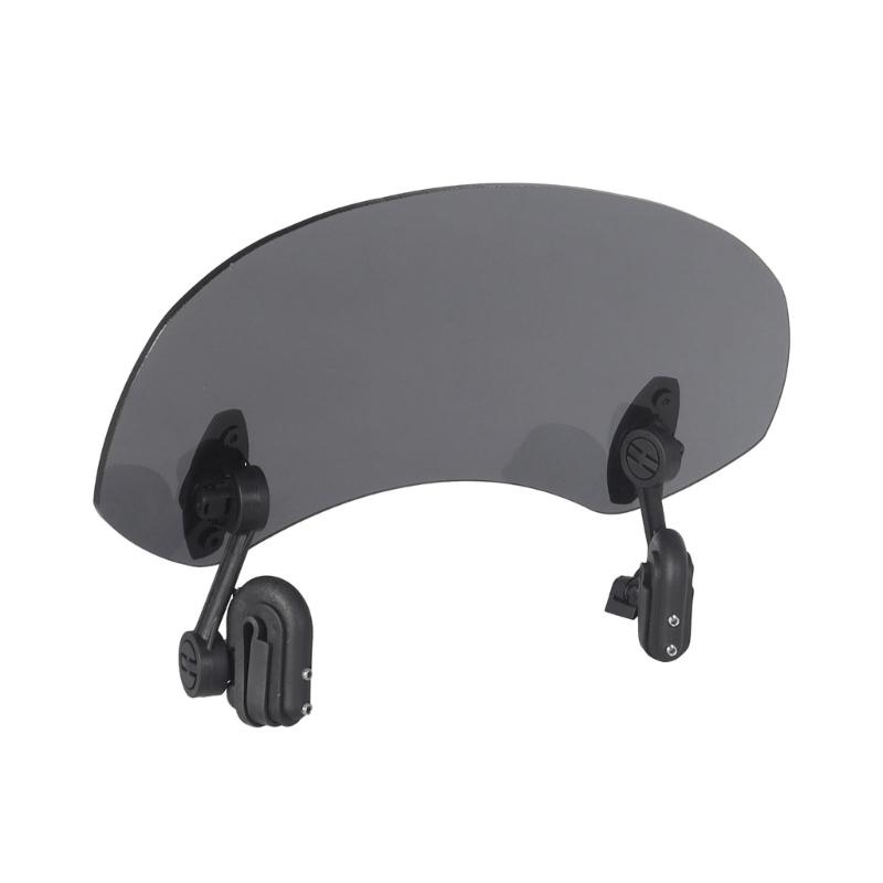 Motorcycle Wind Deflector With Adjustable Angle Windshield Extension Spoiler For Street Cruisers And Retro Bikes