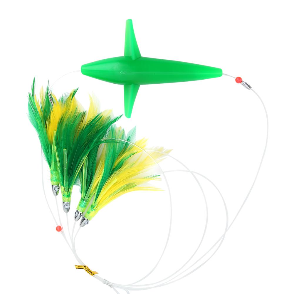 Schwertfisch Feather Tuna Artificial Fishing Lure Tease Accessories for Large Lure Baitgreen