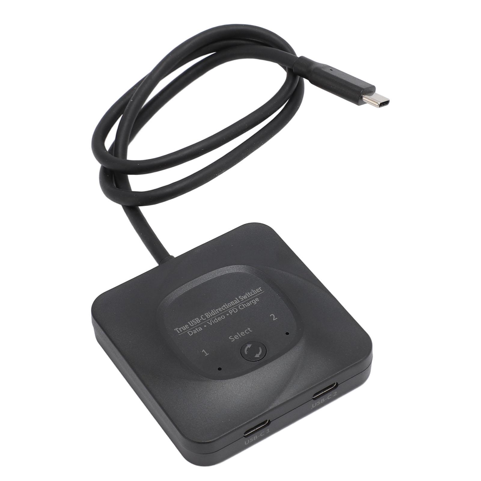 

Двунаправленный коммутатор USB C 2 в 1 выход или 1 в 2 выхода, двухсторонняя передача 8K 60 Гц 10 Гбит/с PD100W Fast