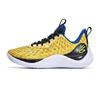 Curry Flow 10 Grade School 'Double Bang' (Unisex) Steeltown Gold / Black Kids' Basketball Shoes 3026294 701