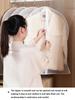 5PCS clothing cover, transparent zipper dust suit bag, wardrobe storage moisture-proof, transparent clothing protective cover