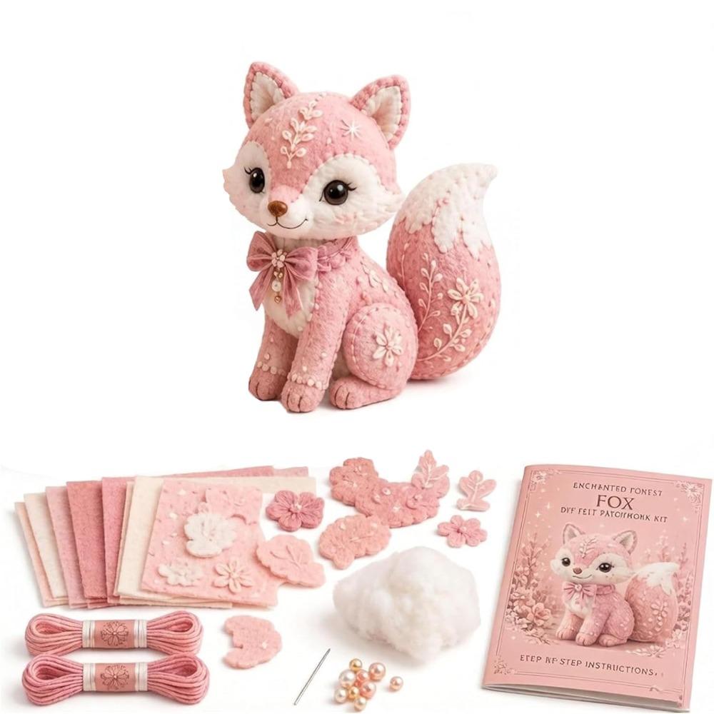 Creative Design Animal Patchwork Set Floral Fabrics Animal Toy Craft  For Adult Beginners