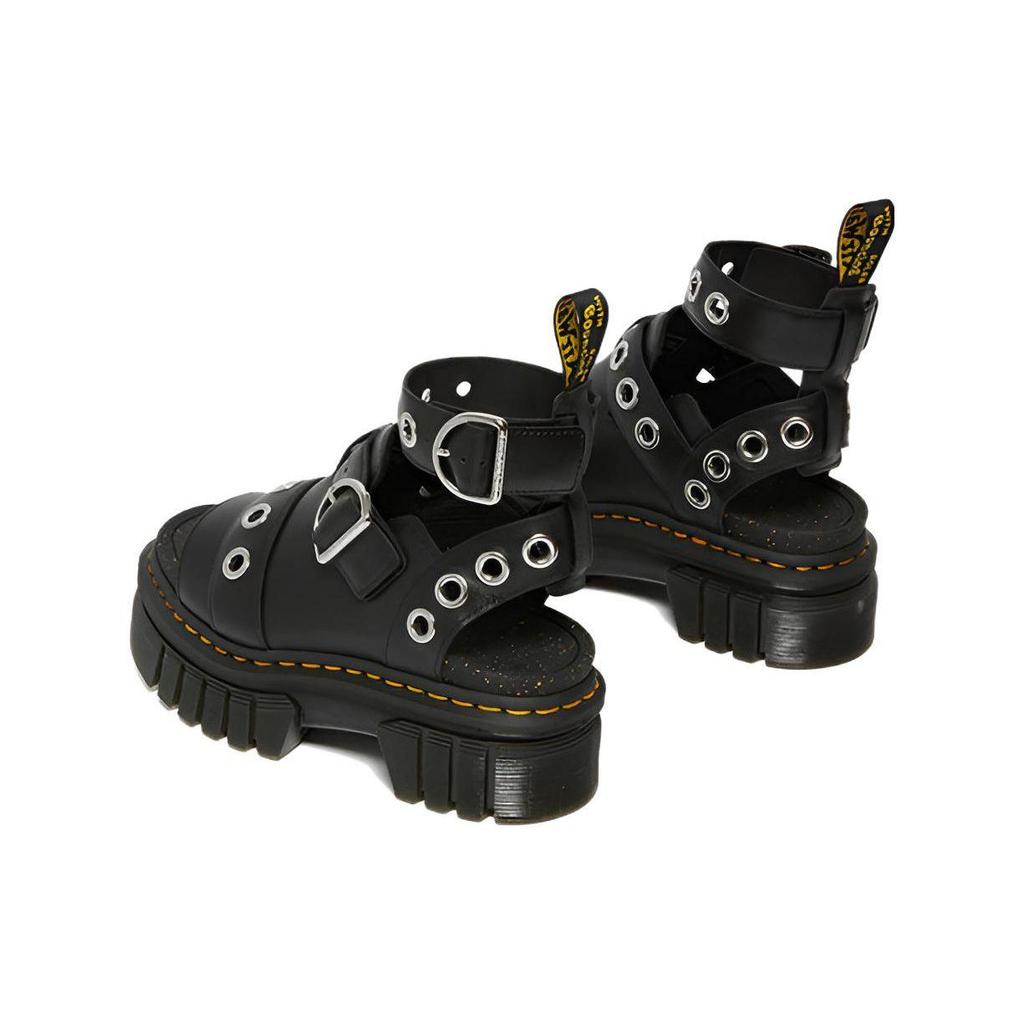 Dr. Martens Ricki HDW Fashion Metal Buckle Roman Sandals Women Sandals Black 27401001
