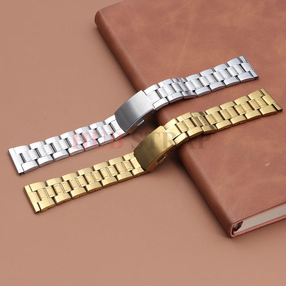 Nerezový řemínek na hodinky Univerzální pásek 12mm 14mm 16mm 18mm 20mm 22mm 24mm Náramek Skládací přezka pro pánské hodinky Příslušenství