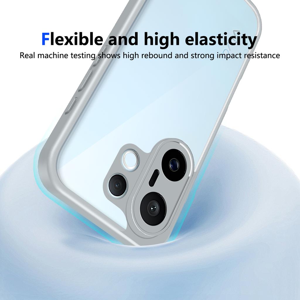 Vivo X200 FE V2503 Hülle Luftpolster Stoßfest Silikon Bumper Klare Matte Rückseite Hartschalen-Handyhülle für Vivo X200 FE X200FE 5G