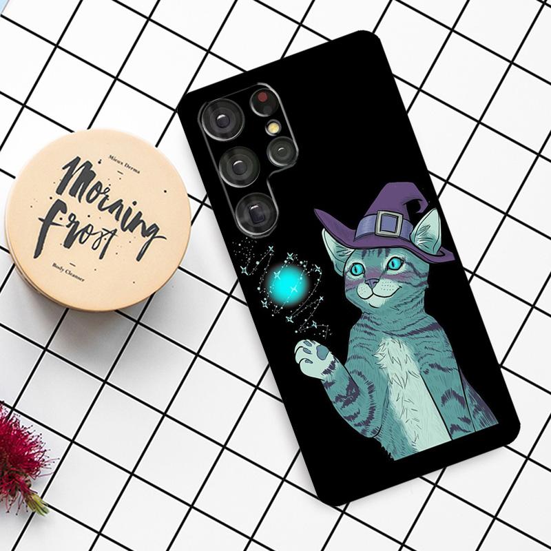 Magic cat The Witches Case For Samsung Galaxy S24 FE S20 FE S21 S22 S23 S24 S25 Ultra S9 S10 S25 Plus Phone Cover