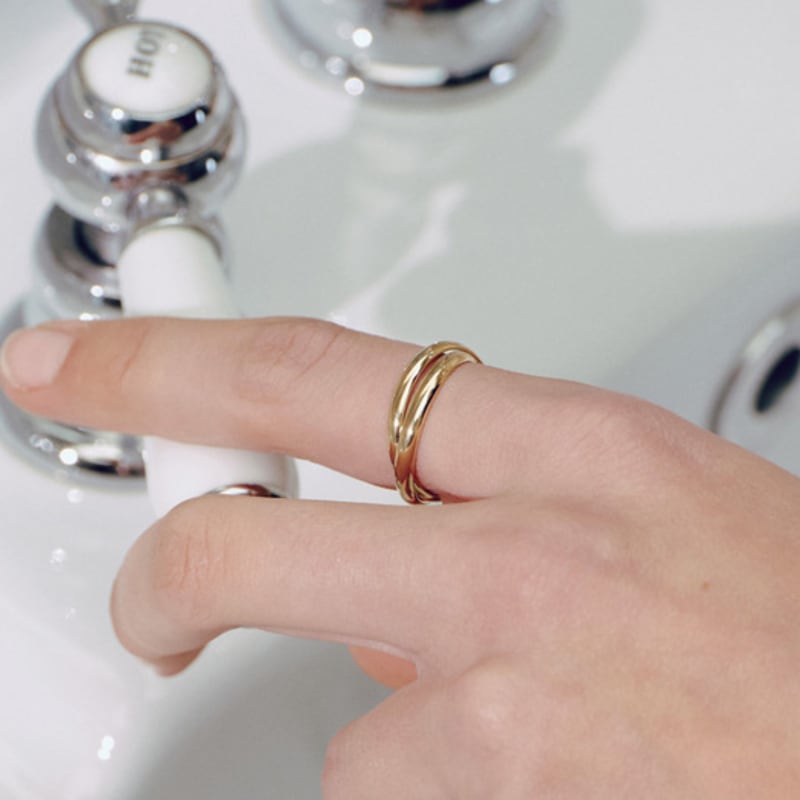 YUSOWA BARCHAN 2LINE RING (3COLOR)