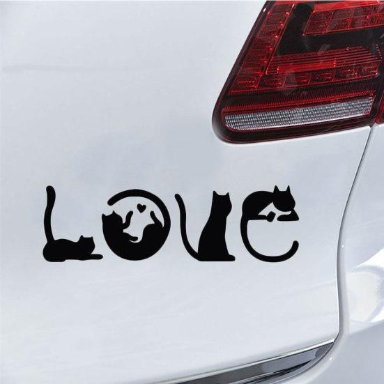 Katzen Zauber Liebe süße Haustier Auto-Styling Fahrzeug Körper Fenster Aufkleber Aufkleber Dekor