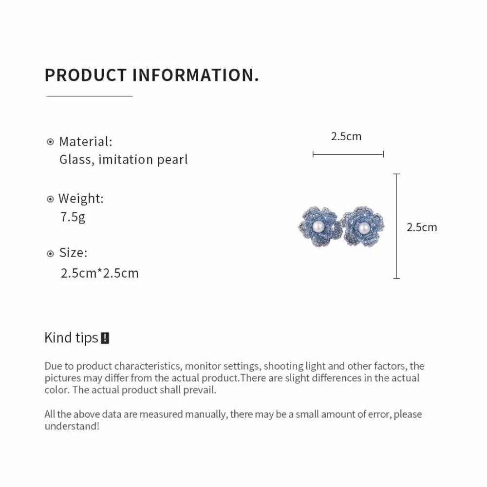 1pair Resin Fabric Fabric Flower Earring Pink Blue White Ear Accessories Vacation Beach Daily