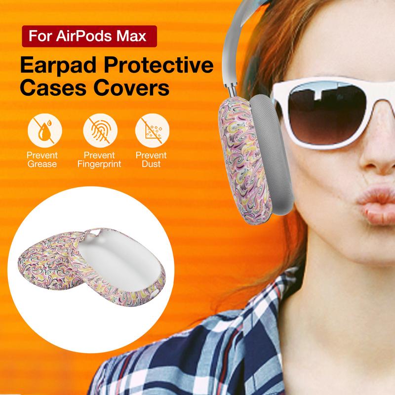 Earpad Earcup Protective Case Cover Headphone Printed Skin Cover For Airpodss Max Headset Silicone Printed Protective Case