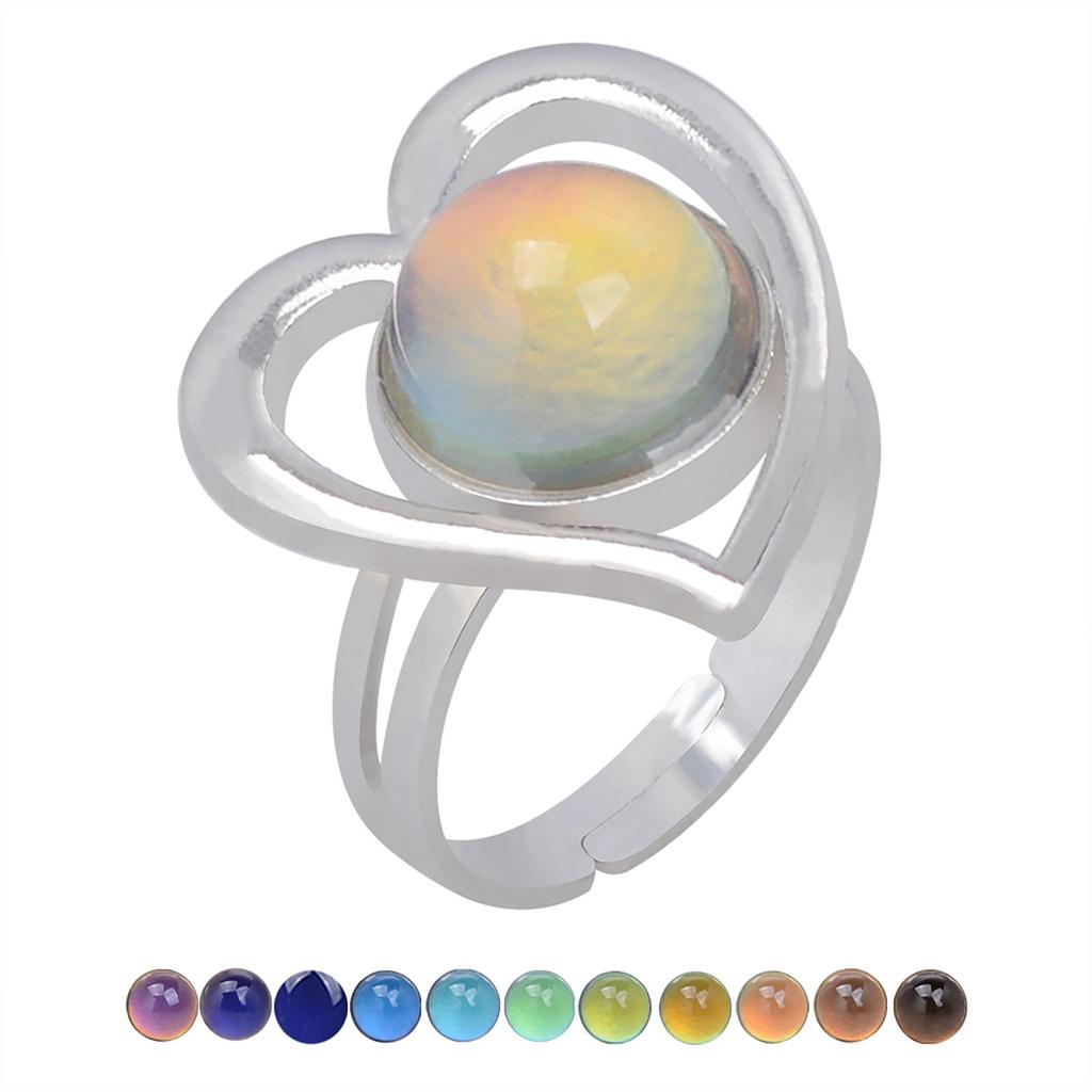 Temperature Sensitive Color Changing Opening Adjustable Ring