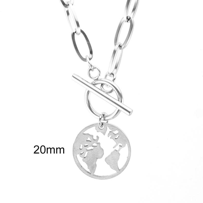 Stainless Steel Summer NECKLACE For WOMEN lucky Coin Penny Long CHOKER GOLD COLOR PENDANT collares de moda Boho Collier