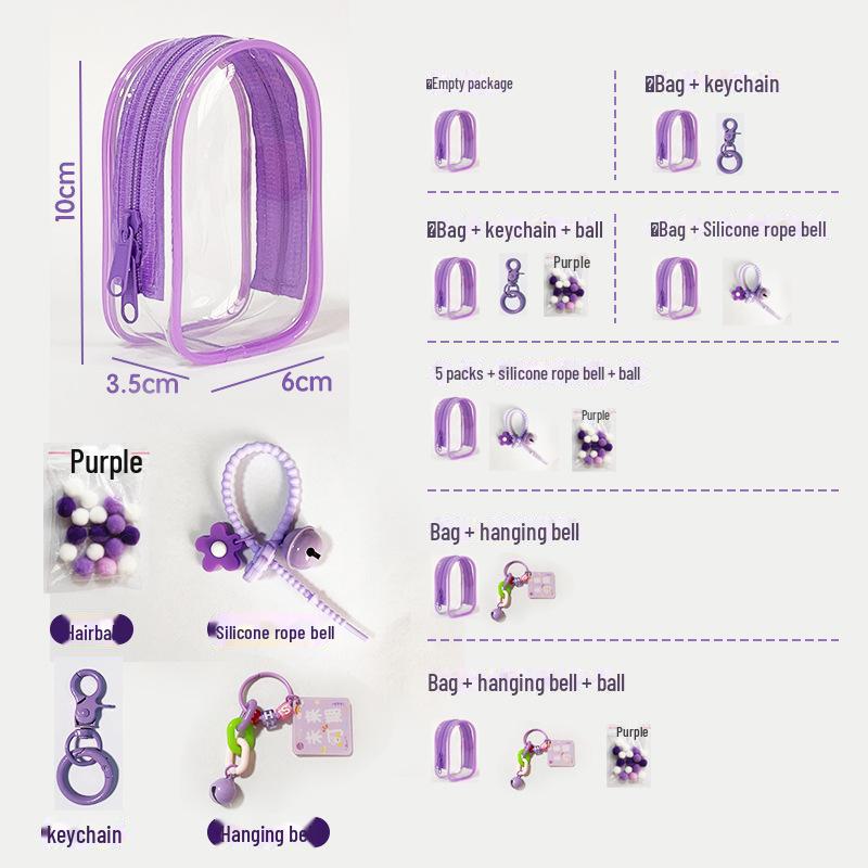 Pop Mart 3D Transparent Baby Bag Storage with Dopamine Color