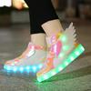 LED Light-Up Kids' Dance Shoes - 7-Color Flashing Sneakers for Boys & Girls, Ages 6-10