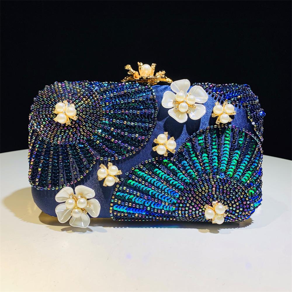 

Women s Sparkly Rhinestone Glitter Clutch Purse Evening Handbag Shoulder Bag for Wedding Party Prom Crossbody Bag With Chain Evening Bag for Women one size Темно-синій