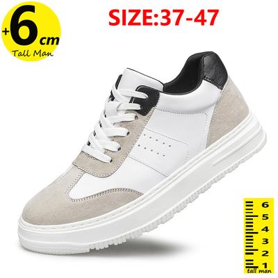 Chunky Sneakers Elevator Shoes Men Height Increase Insoles  6CM  Sports Plus Size 37-47