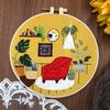 Embroidery Kit DlY Cross Stitch Manual Fabric Art Material Package Full Range of Stamped Material Bag Include Bamboo Hoop Thread