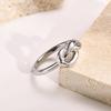Minimalist Knot Promise Rings For Women Dainty Stainless Steel Silver Color Love Friendship Jewelry