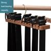 Wooden Belt Hanger 2-in-1 Design 14 Slots Space-Saving Eco-friendly Multifunctional Belt Organizer for Closet
