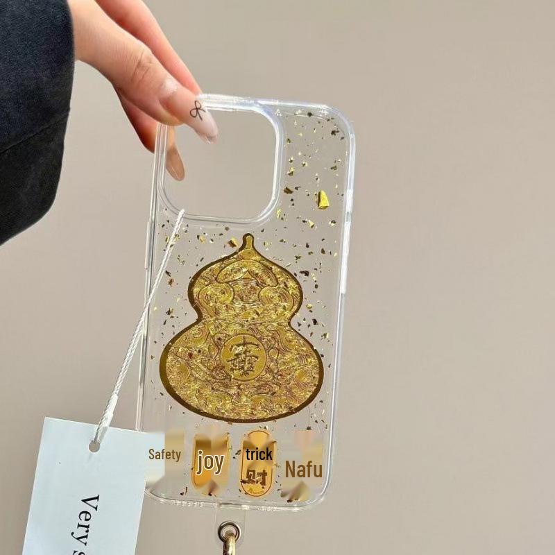 Pure Gold Fortune Maneki-neko and Pixiu Wealth God Phone Sticker Omamori