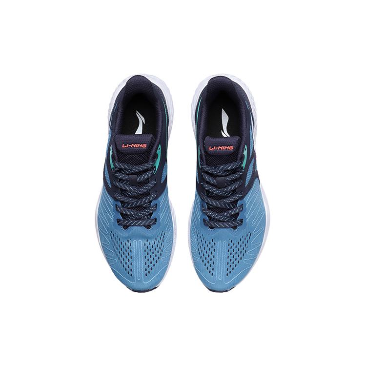 New LiNing Slip Resistant, Abrasion Resistant, Breathable Low Top Running Shoes Unisex Blue Black ARHR055-3
