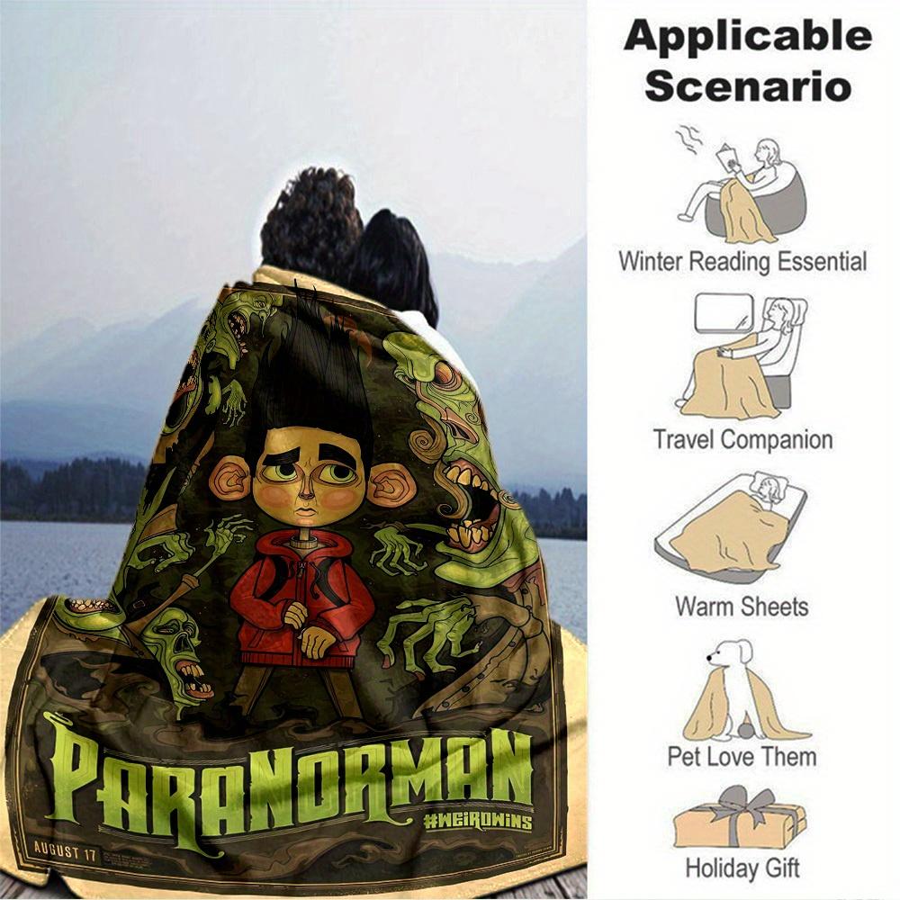 

1pc Flannel Blanket, Paranorman,Zombies,Supernatural Pattern Printed Blanket, Sofa Bed Sofa Car Office Camping Travel Warm And Comfortable S 150x180cm