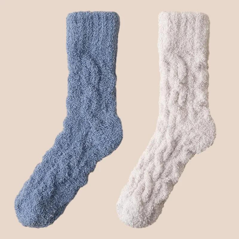 Coral Fleece Thick Sock Winter Unisex Plush Anti Slip Thicken Thermal Warm Socks Women Men Floor Home Sleep Fluffy Soft Hosiery