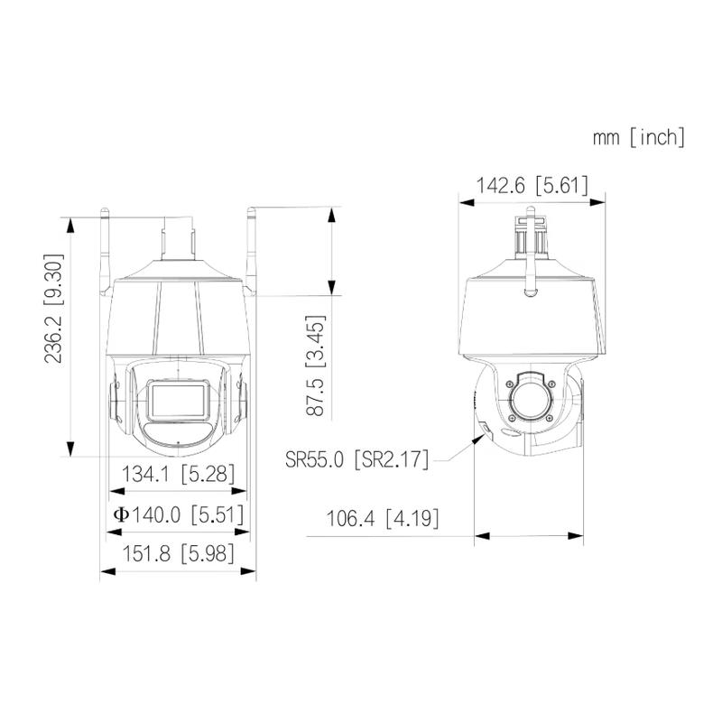 Dahua DH-SD3A210-ADW-PV-i 2MP 10x Dual-Light WiFi PTZ Camera CN Plug (adapter Included)