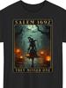 Salem 1692 Halloween Witch Trials Vintage Graphic T-Shirt - Unisex Soft Tee with Retro Witch Design, Lightweight Breatha