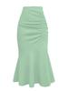 2025 Stylish Solid Color Fishtail Skirt: Waist-Cinching, Slimming, Hip-Hugging Design