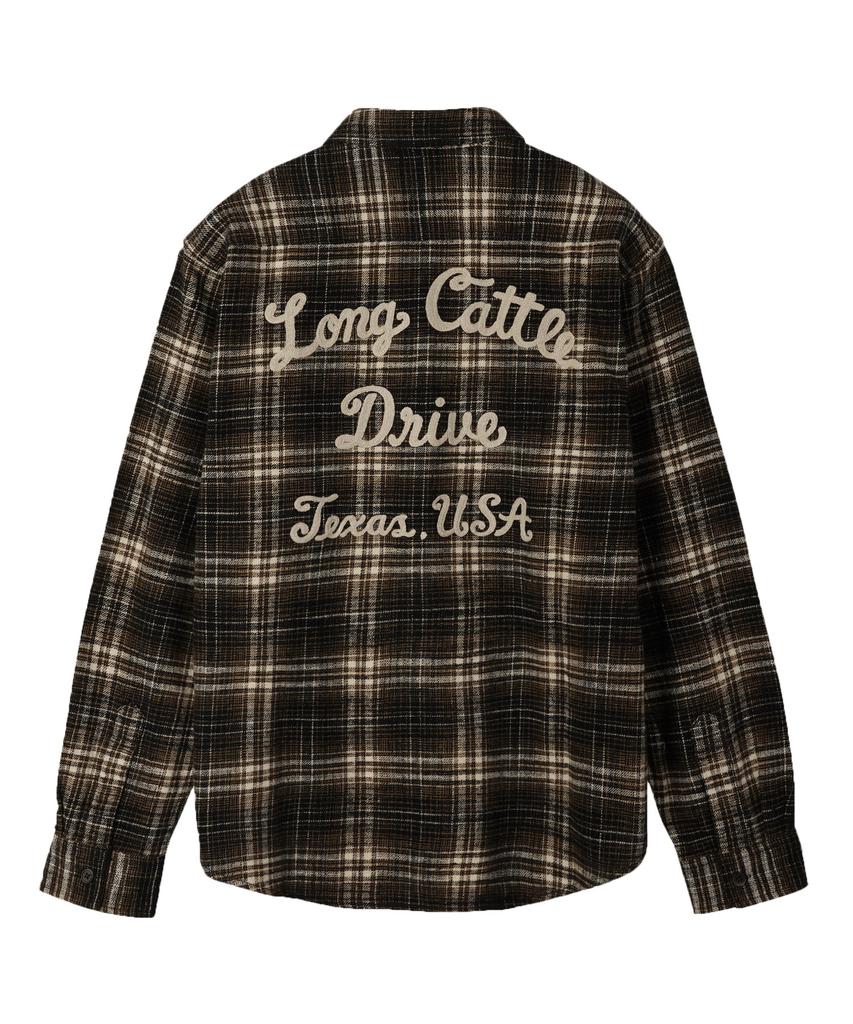 AVIREX Long Sleeve Check Shirt / 7836220011 Brown
