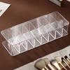 Contact Lenses Storage Box Transparent Design 12 Compartments Large Capacity Dustproof