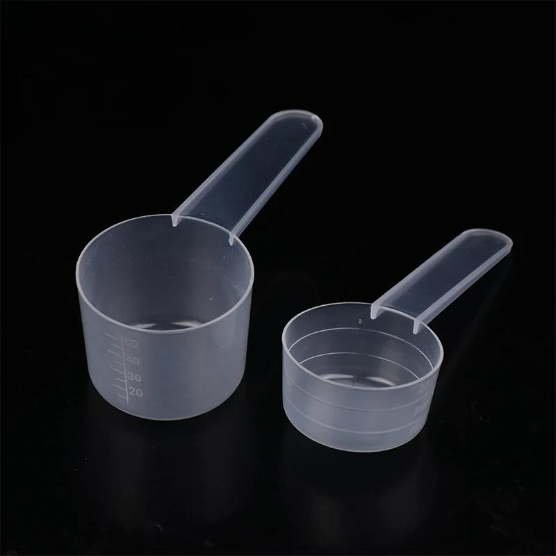 10Pcs 15/25/30/35g Transparent Plastic Milk Powder Spoon With ML Graduated Kitchen Baking Measuring Spoon