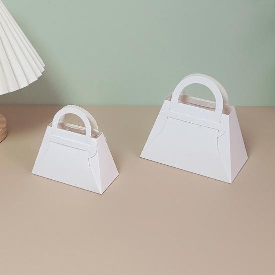 12Pcs Gift Boxes with Handles Paper Gift Box Cookie Dessert Packaging Boxes Bridesmaids Proposal Handbag Boxes for Weddings Parties