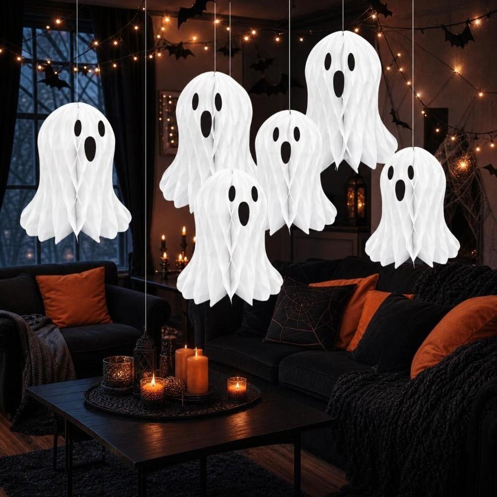 Foldable Honeycomb Ball Pendant Paper Halloween Hanging Ornament  Table Decoration