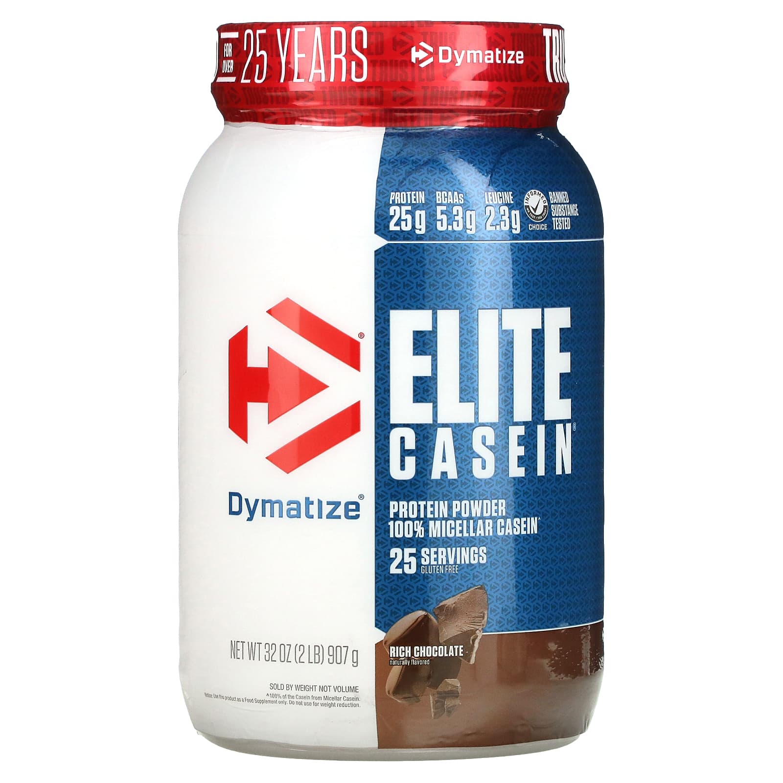 

Dymatize, Elite Casein, Rich Chocolate, 2 lbs (907 g)