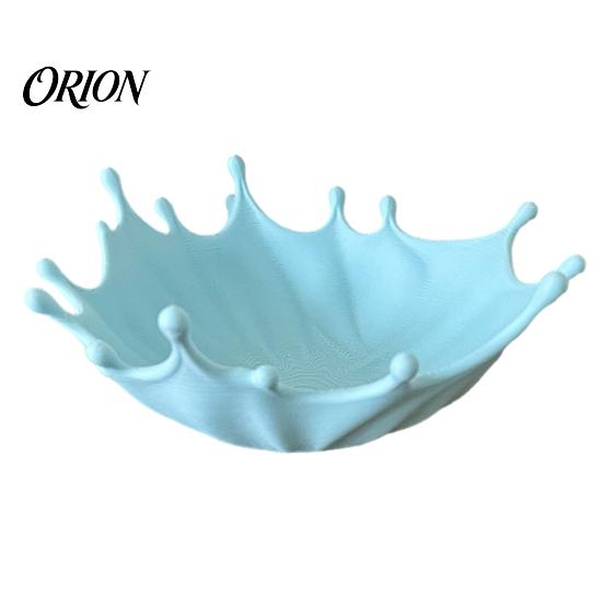 Decorative Catchall Tray 3D Printed Jewelry for Rings Earrings Bracelets, Ocean Splash Trinket Dish, Desktop Organizer Home Vanity Decor Modern