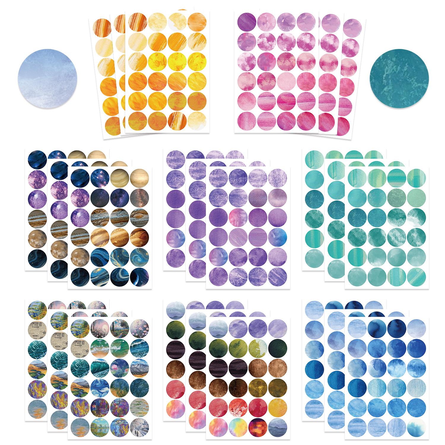 

8 Сад Моне Круглый Точечный Гука Коллаж Практический DIY Справочник Чехол для Мобильного Телефона Украшение для Ноутбука Может Быть Водонепроницаемым