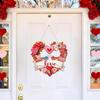 Wooden Valentines Door Sign Love Heart Decorative Sign Rustic Front Door Hangable Decorations for Outdoor Indoor Living Room
