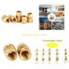 F26C 300Pcs 2/2.5/3/4/5/6mm Metric Threaded Inserts Knurled Nuts Inserts for 3D Printing Injections Molding Press Thread Nuts