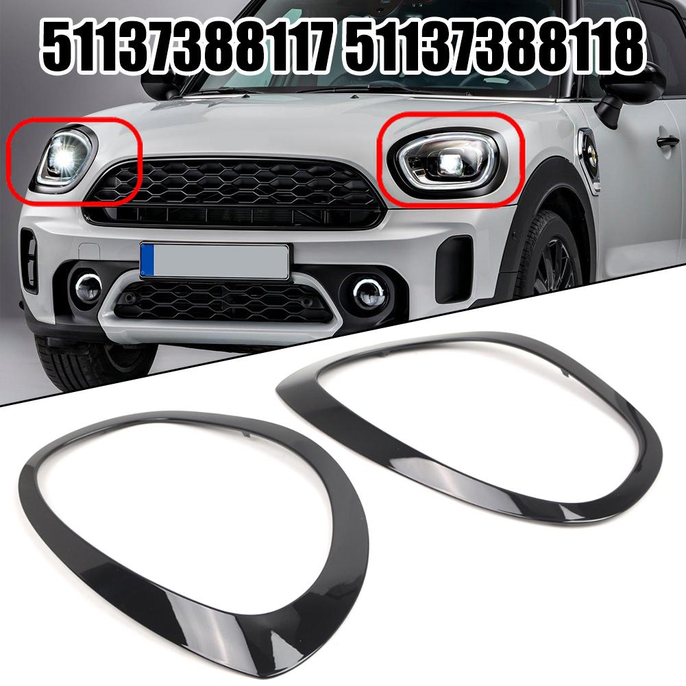 For Mini Countryman F60 F61 Headlight Bezel Ring Trim 2017 2025 Car Part with OEM 51137388117 51137388118 Replacement Frame