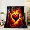 Fiery Heart Design print blanket soft and cozy perfect for the living room bed sofa or a nap,gift