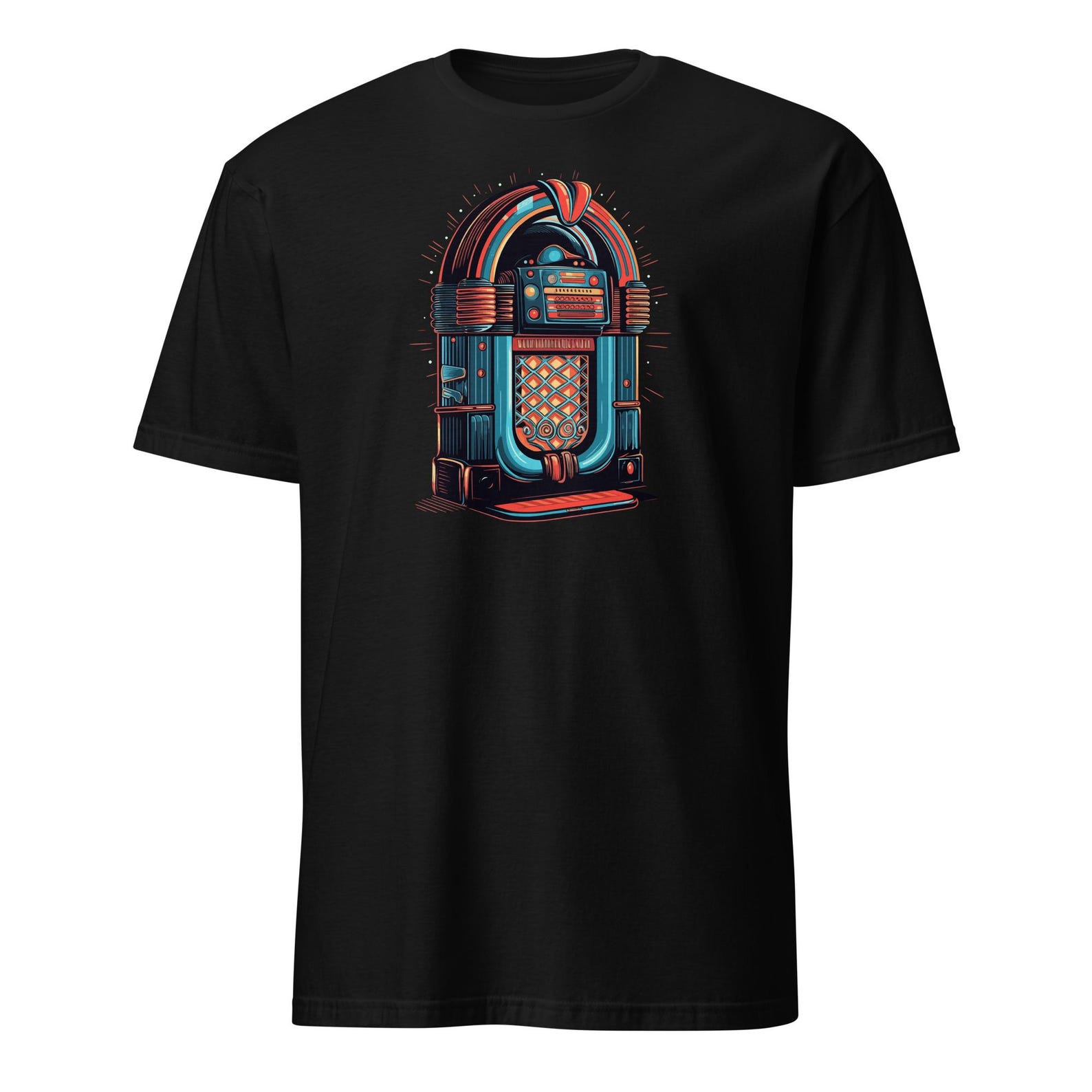 Retro Jukebox Graphic Tee, 50s 60s Rock and Roll Shirt S