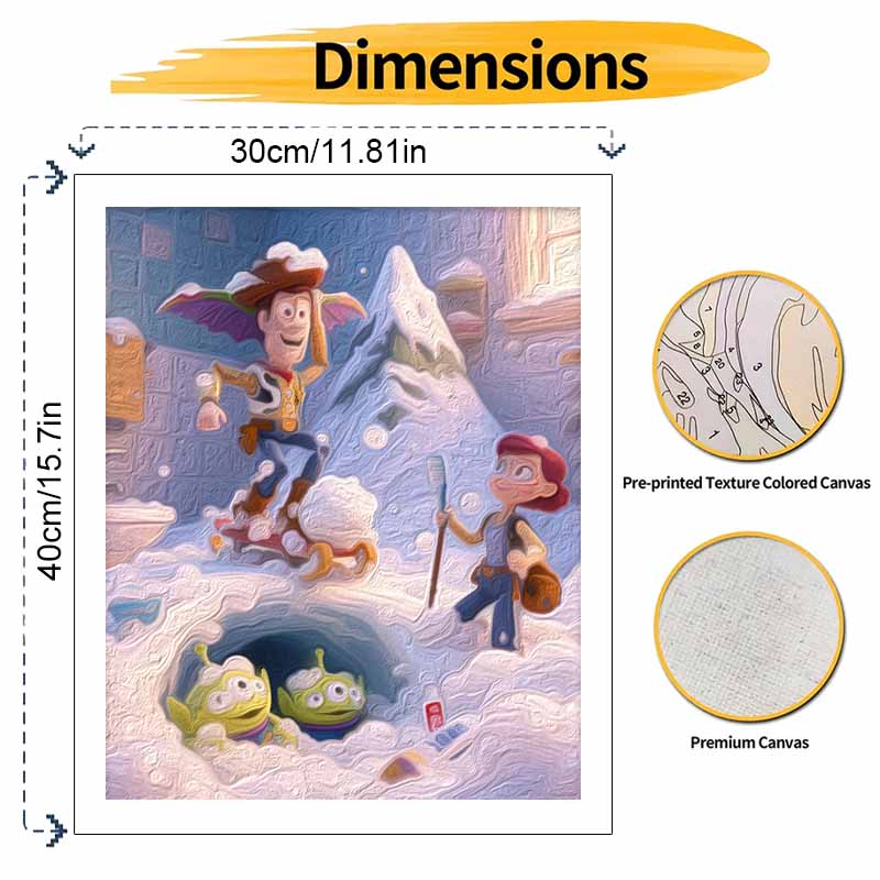 Disney Toy Story Bubble Bath Adventure Digital Oil Painting Art Kit Handmade Coloring Painting Home Decor