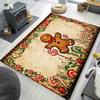Christmas Gnome Pine Ball Print Area Rug Non Slip Floor Mat Xmas Holiday Home Decor Indoor Living Bedroom Festive Carpet