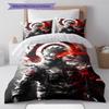 Juego de Ropa de Cama con Estampado de Dibujos Animados Colcha Funda de Colcha Funda de Almohada Decoración del Hogar Regalo de Cumpleaños (1 * funda nórdica + 2 * fundas de almohada, sin núcleo)
