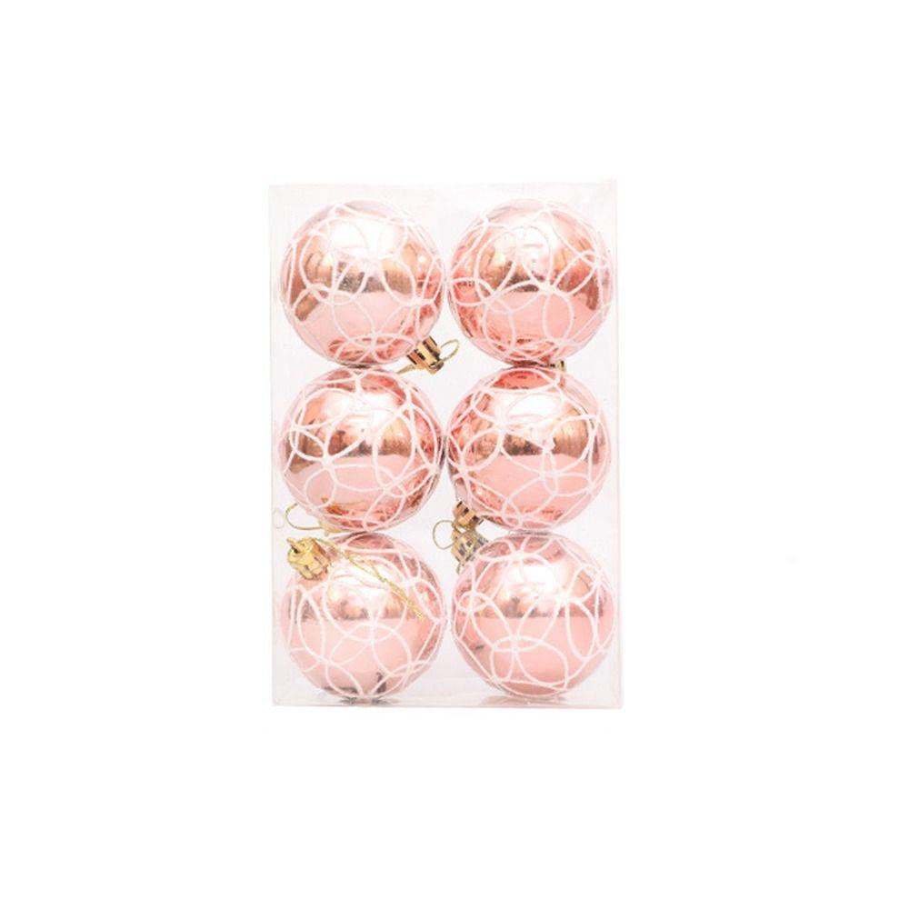 6pcs Cartoon Electroplated Christmas Hanging Balls 6cm Merry Christmas Tree Decor  Children Gifts